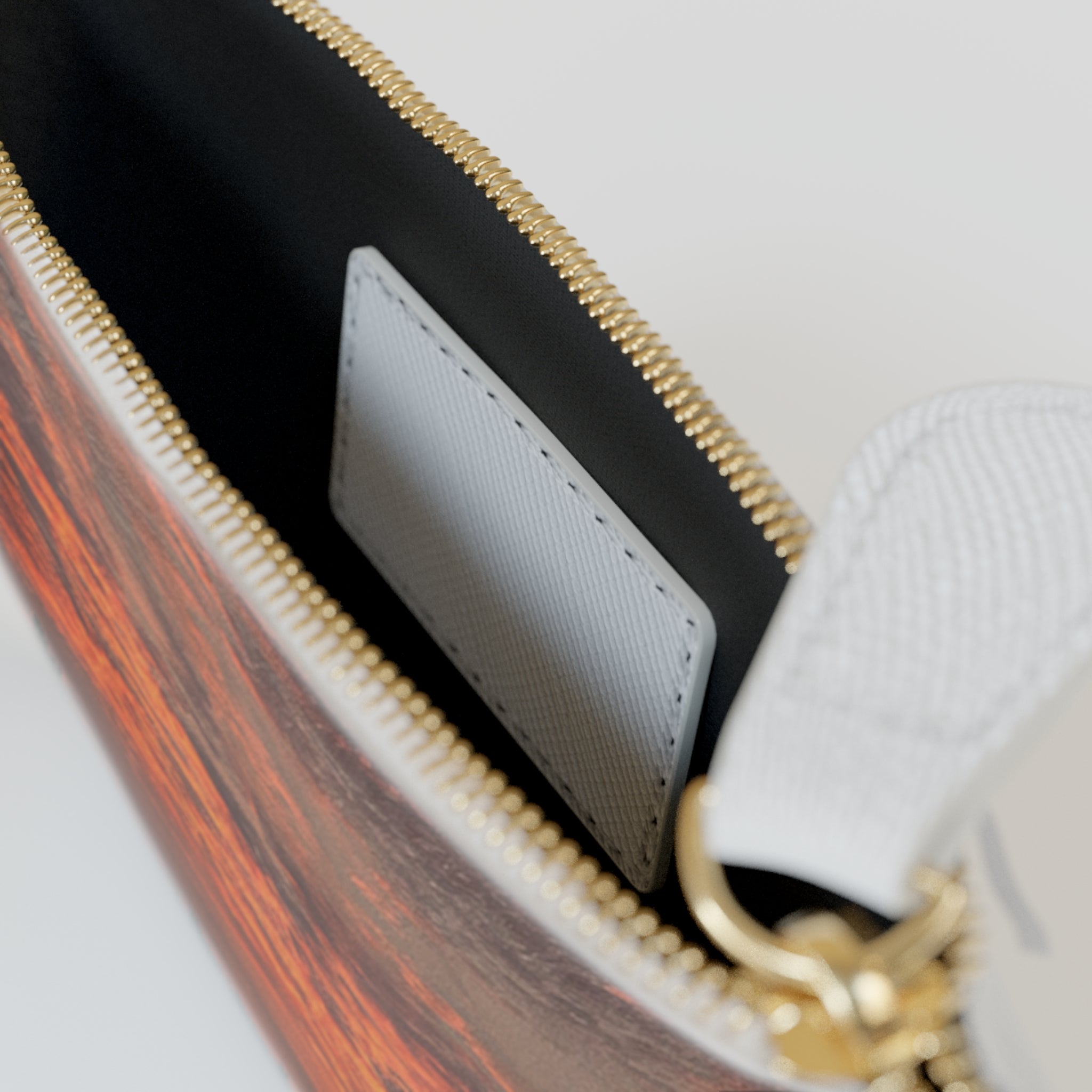 Sunset Sky Mini Clutch — Orange Cloudscape Wrist Pouch