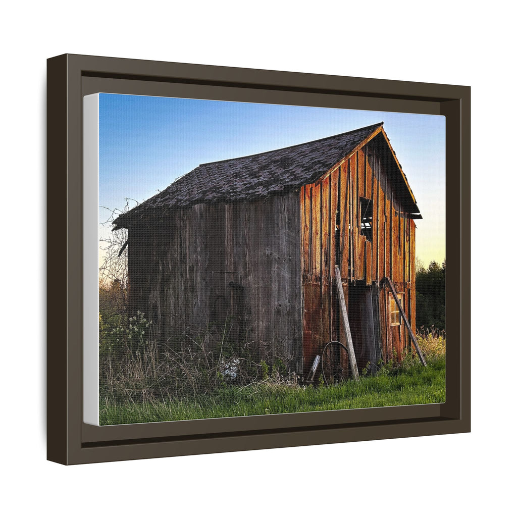 Rustic Barn Landscape Matte Canvas Framed Wall Art