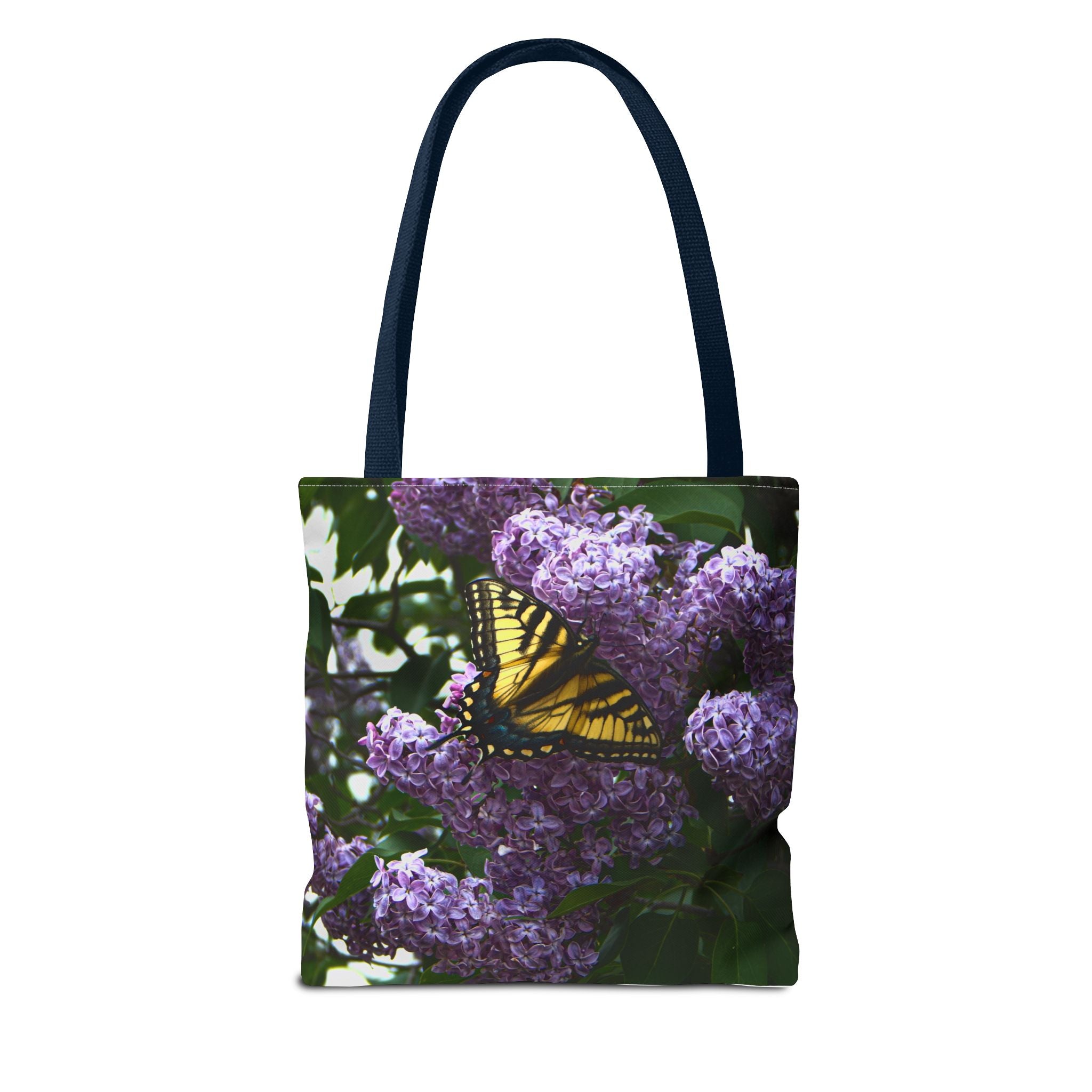 Butterfly Lilac Tote Bag — Yellow Swallowtail Floral Print