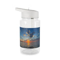 Sunset Ocean Tritan Water Bottle — Scenic Beach Sunrise Photo Bottle with Straw Lid