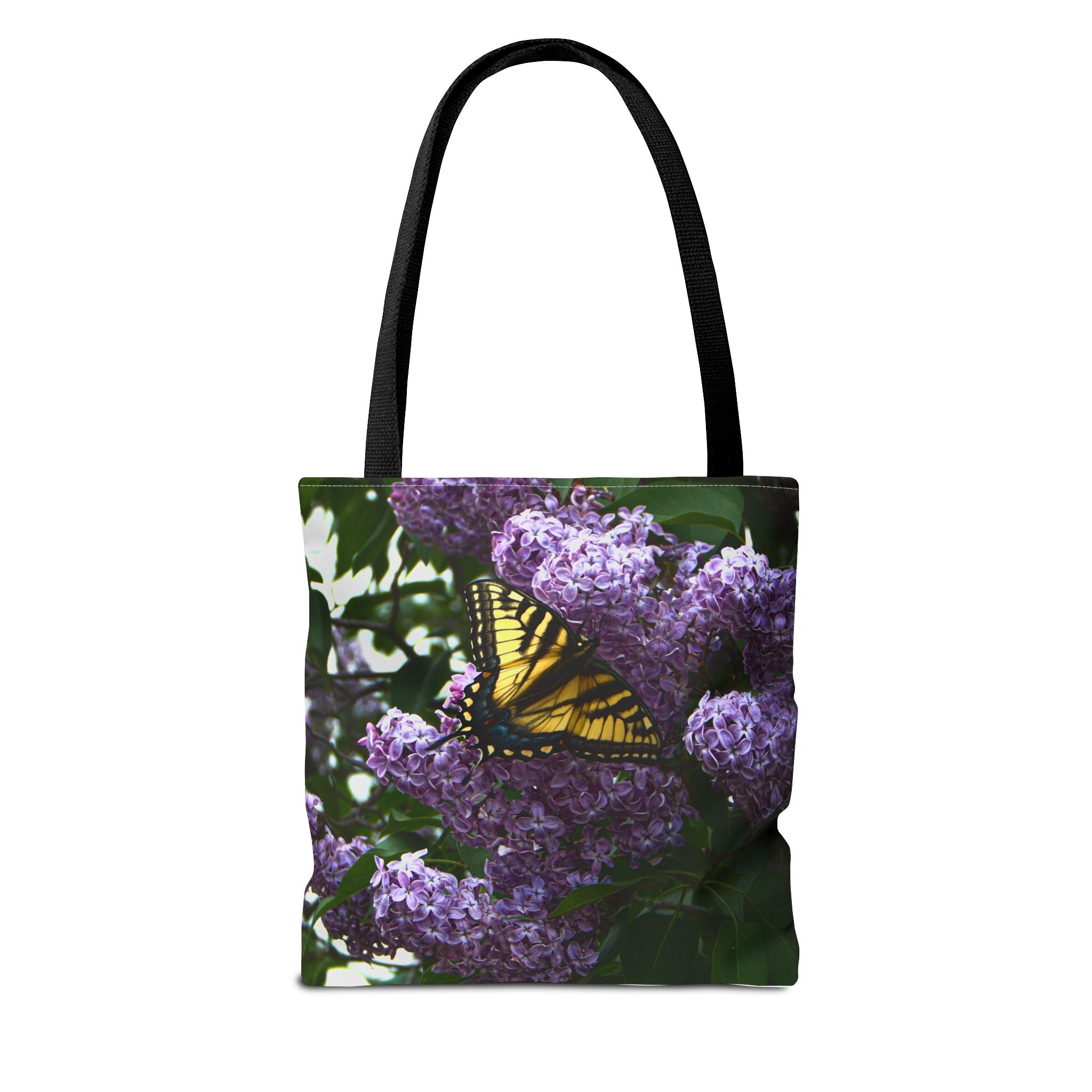 Butterfly Lilac Tote Bag — Yellow Swallowtail Floral Print