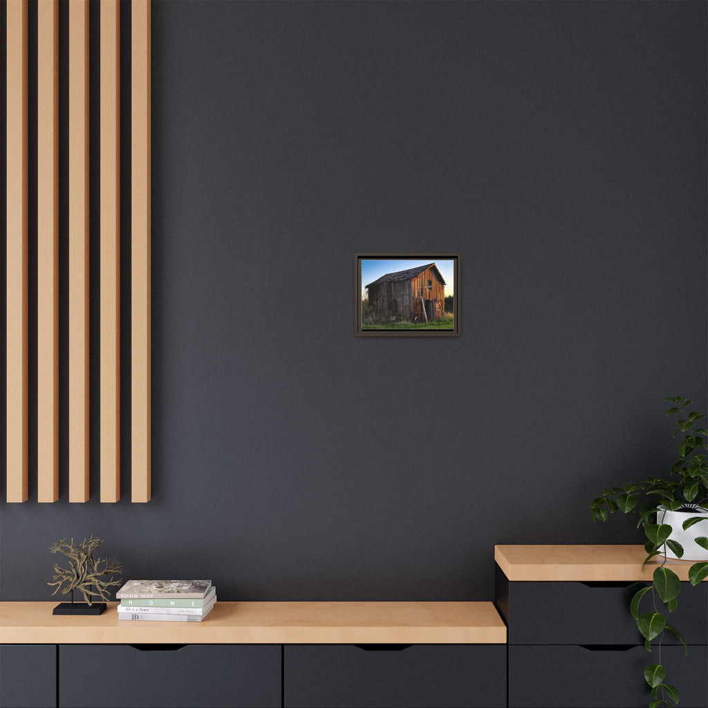 Rustic Barn Landscape Matte Canvas Framed Wall Art