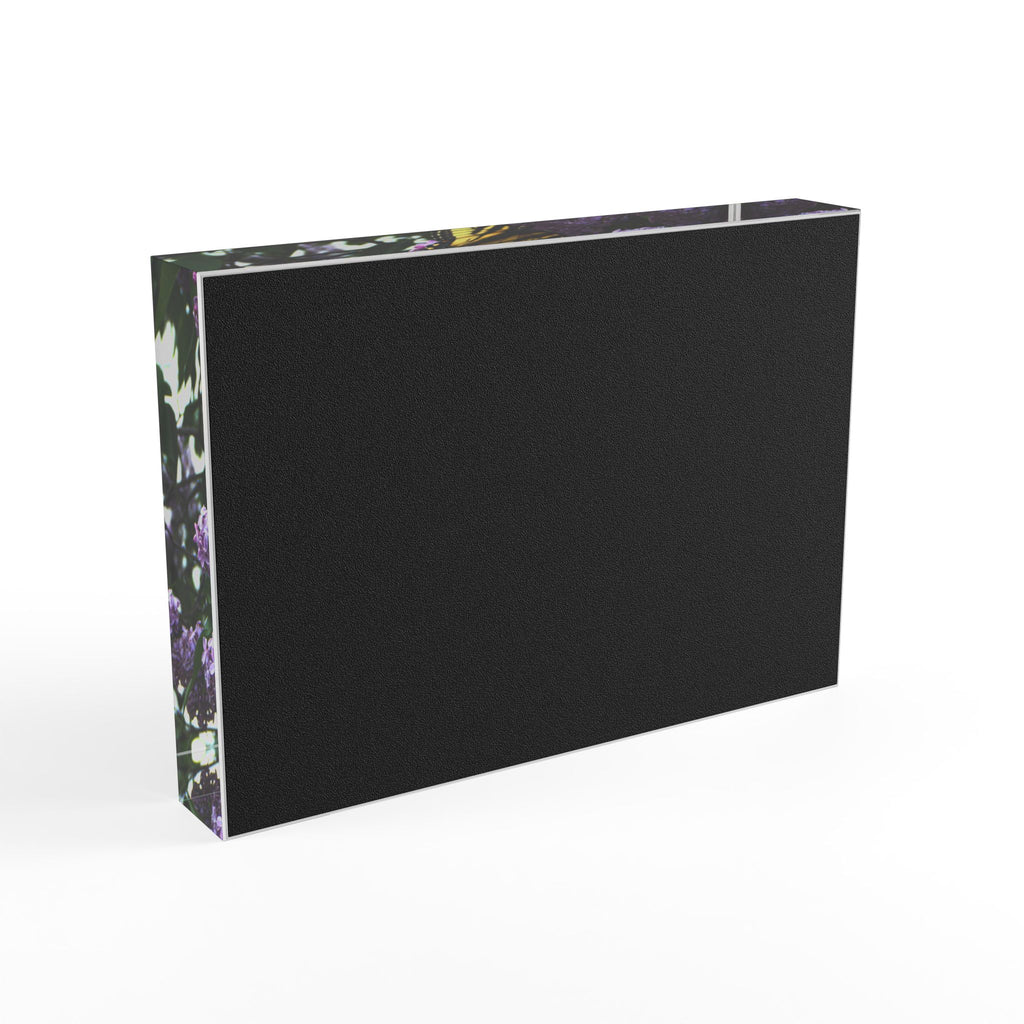 Butterfly on Lilac Photo Block – Spring Nature Decorative Display
