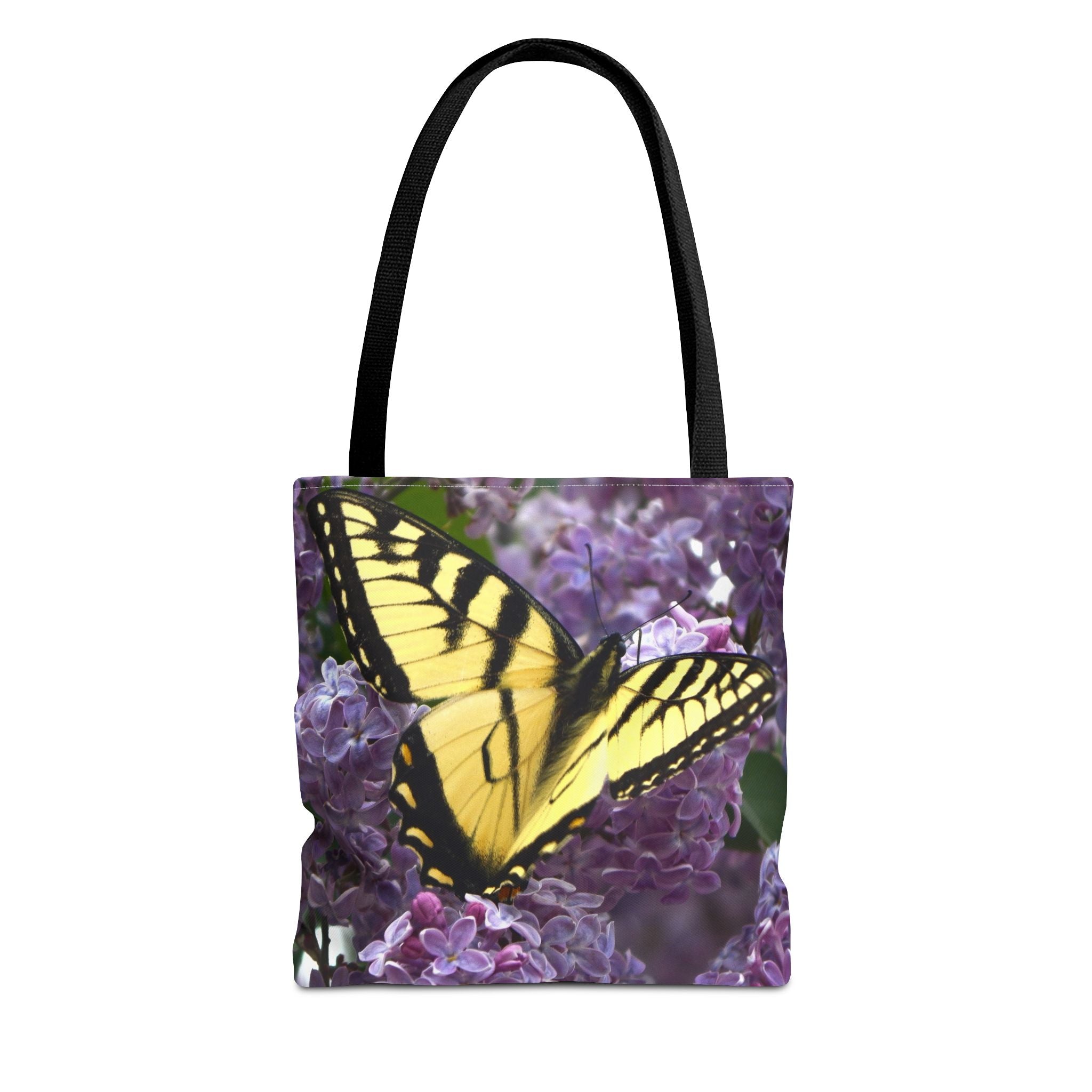 Butterfly Lilac Tote Bag — Yellow Swallowtail Floral Print