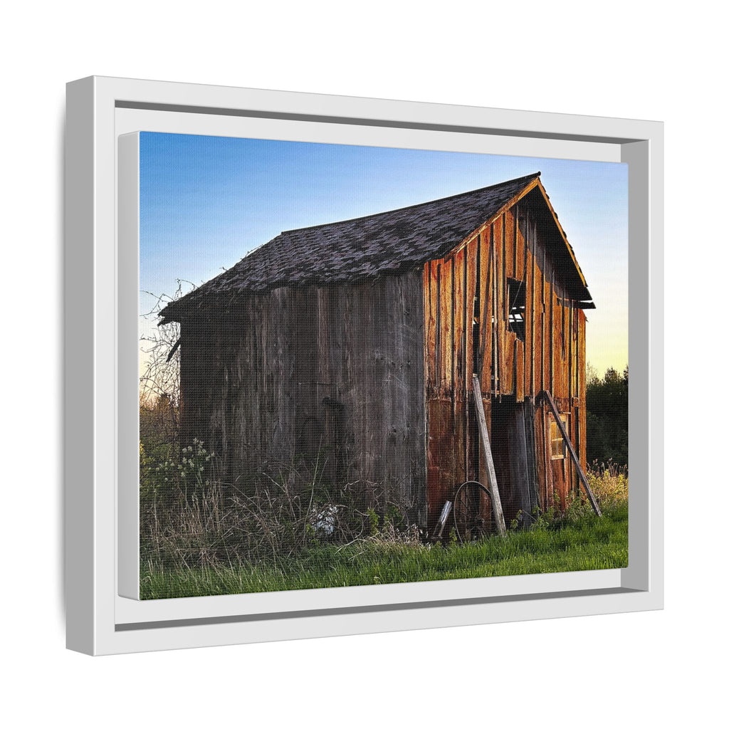 Rustic Barn Landscape Matte Canvas Framed Wall Art